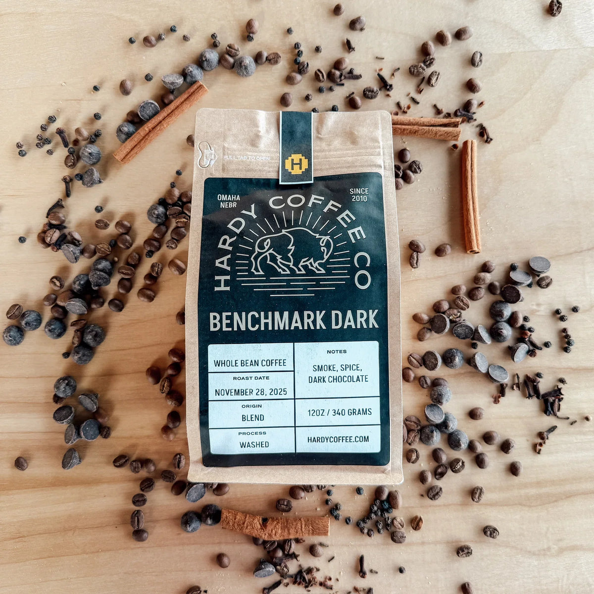 Benchmark Dark Blend Colombian Coffee | Multiple Grinds & Sizes | Hardy Coffee Co