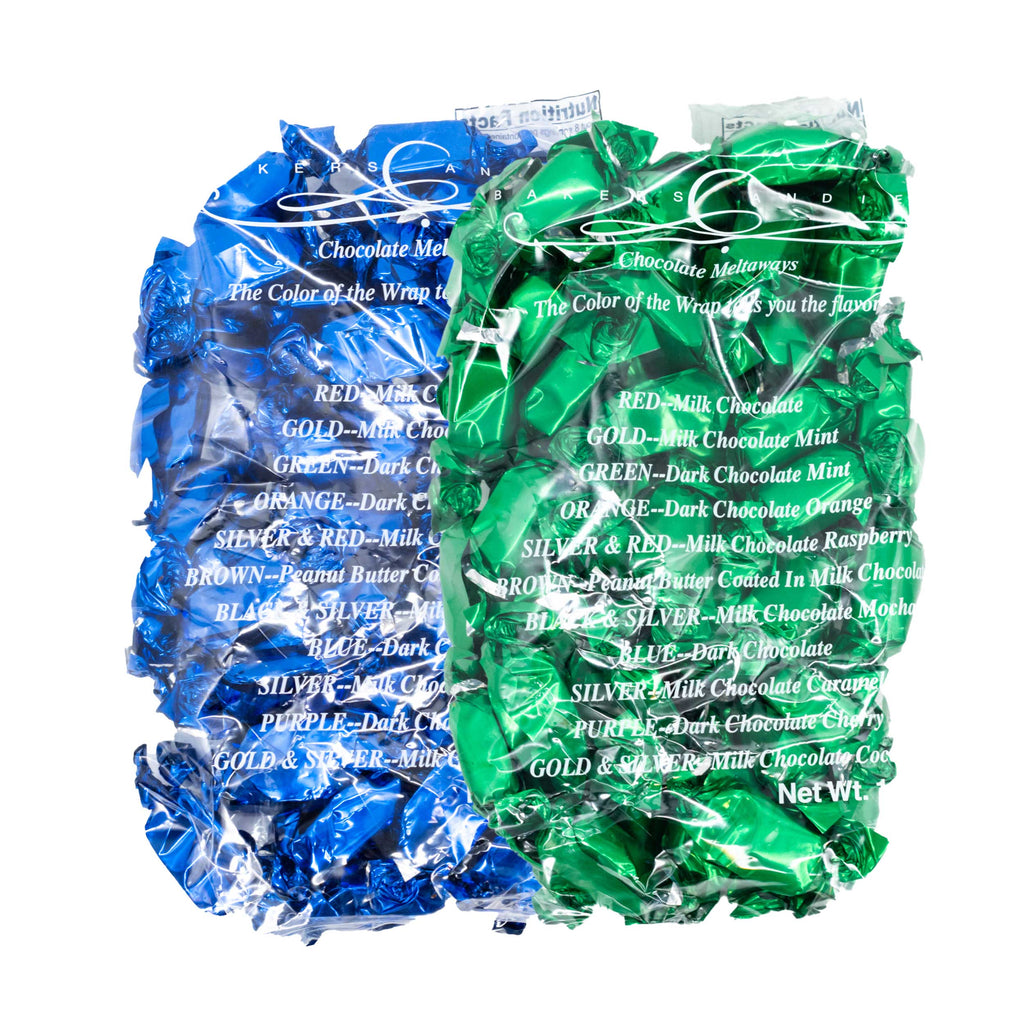 Meltaway Dark Chocolate & Mint Chocolates | 1 lb Each | Baker's Candies