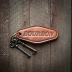 Bourbon Leather Keychain Motel Style