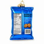 Chocolate Chip Cookies Bag Glass Christmas Ornament