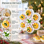 Deviled Egg Serving Plate Glass Christmas Ornament
