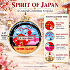 Japan Flag Travel Souvenir Kimono Torii Glass Ball Christmas Ornament