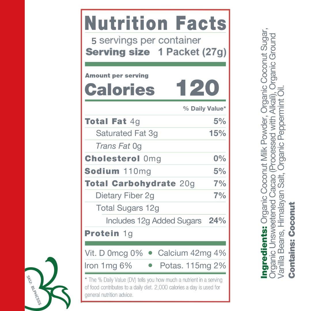 Dairy Free & Vegan Peppermint Hot Cocoa Mix  0.95 Oz (5 Ct.)