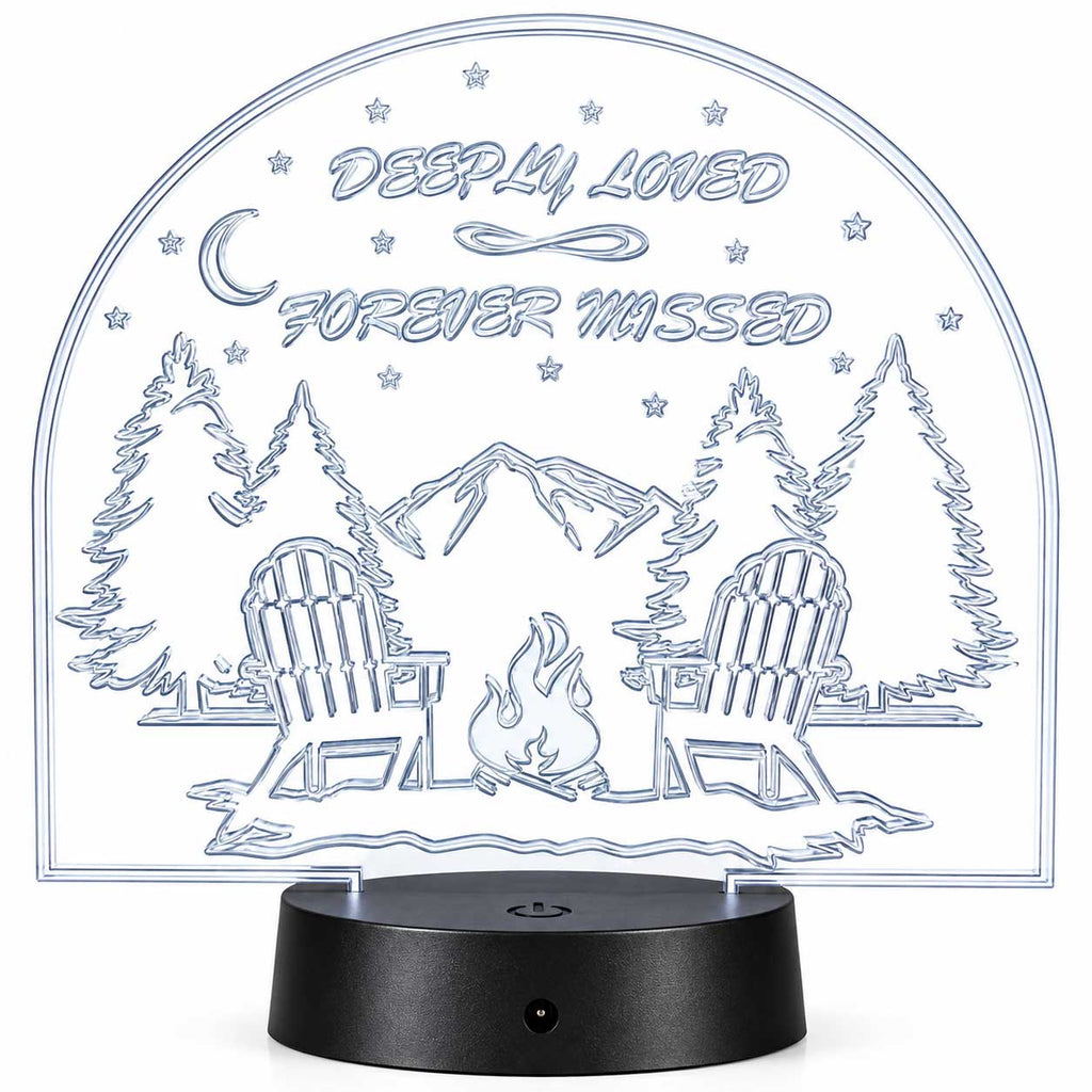 Inspirational LED Lighted Plaque | Deeply Loved Forever Missed | Glowing Creation
