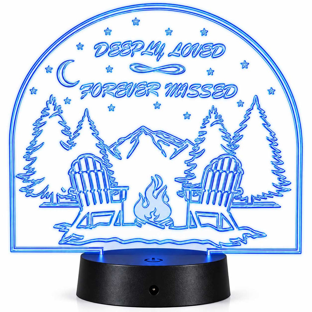 Inspirational LED Lighted Plaque | Deeply Loved Forever Missed | Glowing Creation