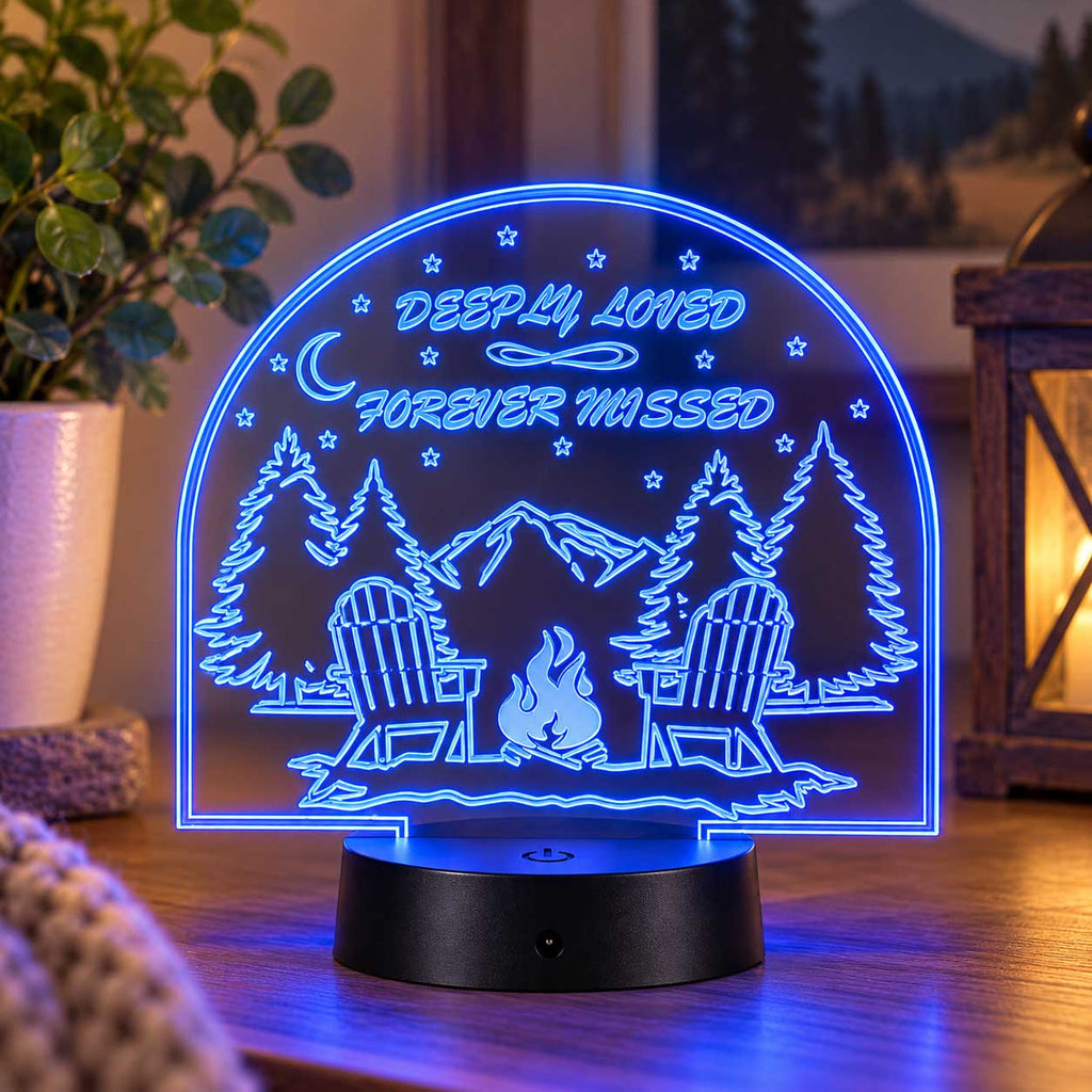 Inspirational LED Lighted Plaque | Deeply Loved Forever Missed | Glowing Creation