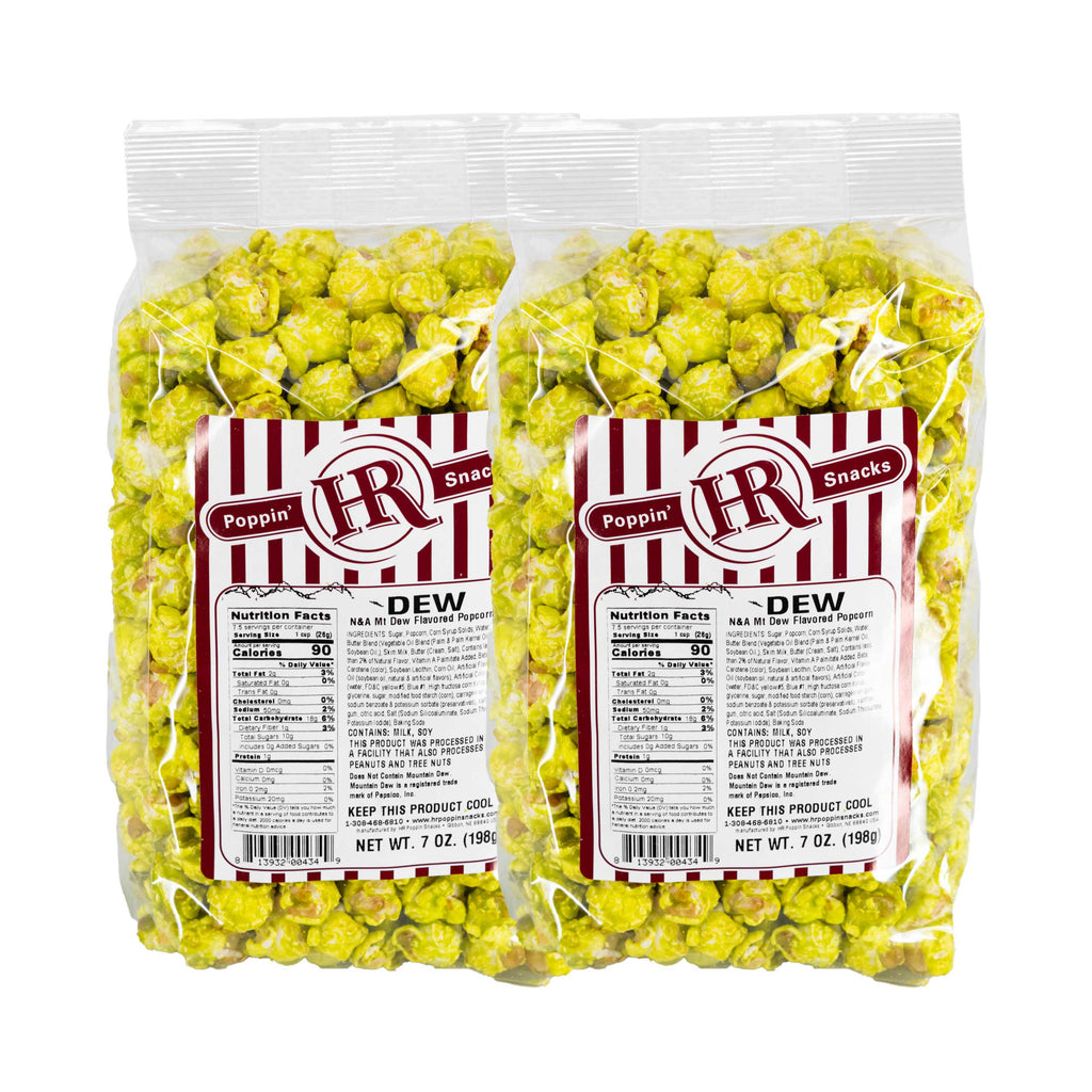 Dew Soda Popcorn | 7 oz | Pack of 2 | HR Poppin' Snacks