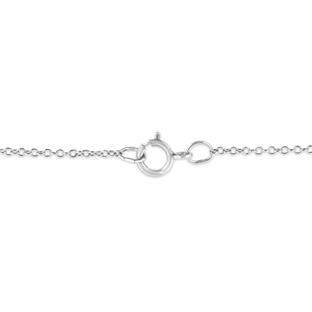 Sterling silver cross pendant with 1/20 cttw natural diamonds 18 inch chain bijoux-nyc direct