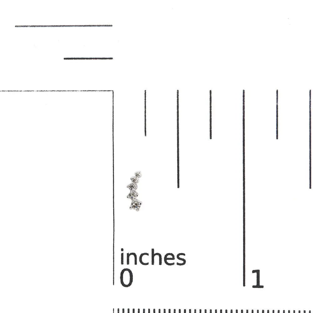 1/10 cttw diamond journey climber earrings in 10k white gold bijoux-nyc direct