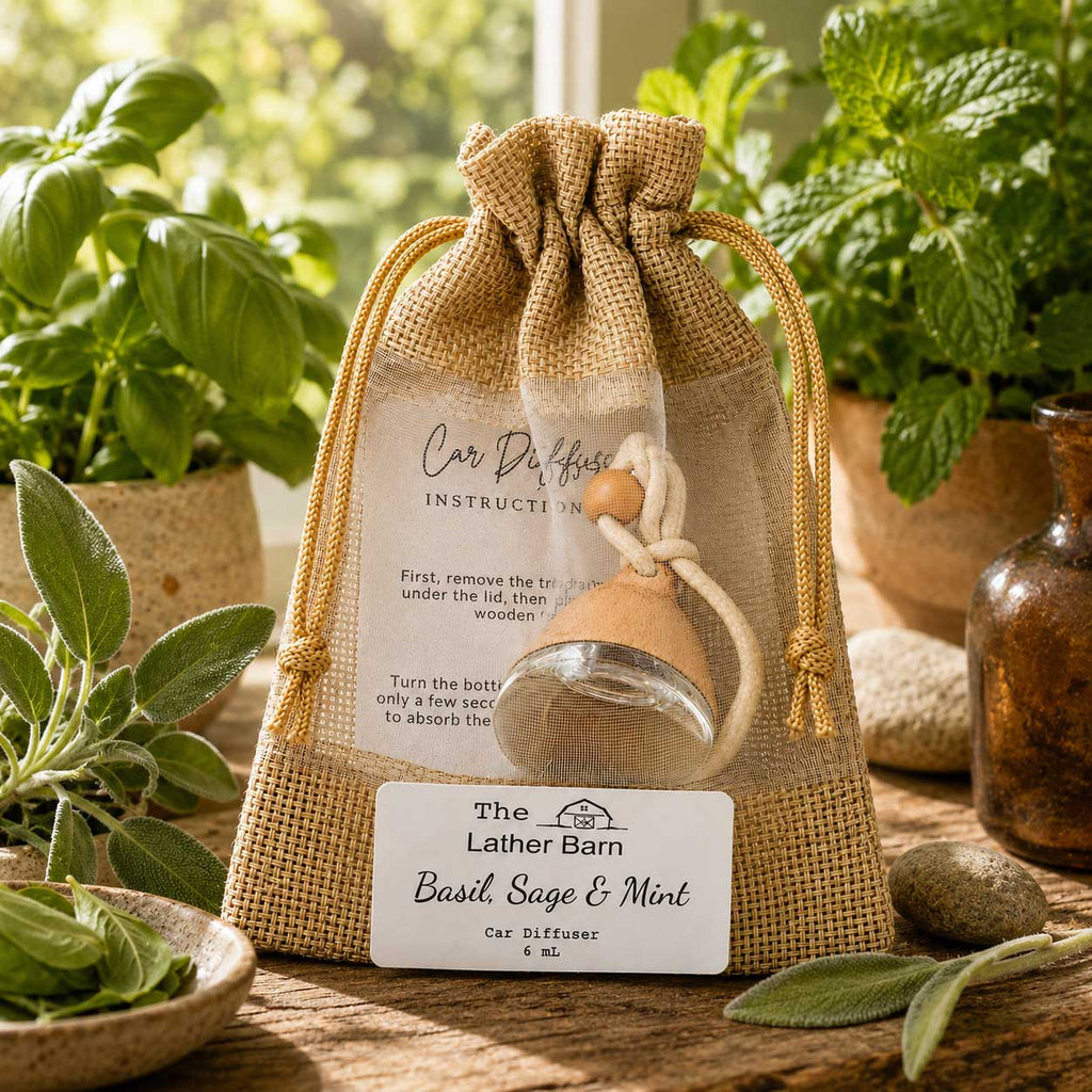 Car Diffuser | Basil, Sage & Mint | The Lather Barn