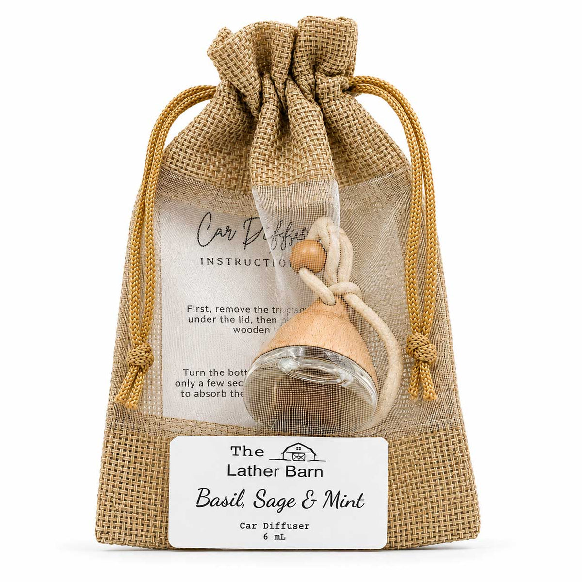 Car Diffuser | Basil, Sage & Mint | The Lather Barn