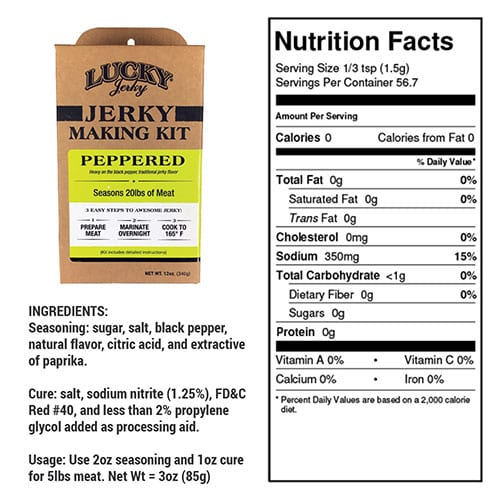 Black Pepper Jerky Making Kit | Pack of 6 | 12 oz | Nebraska Star Beef