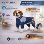 Dog Helios ® 'Tail Runner' Lightweight 4-Way-Stretch Breathable Yoga Dog Tracksuit