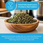 Akshit Holy Basil Leaves, Naturally Dried Leaves, 100% Pure Holy Basil (Tulsi) Tea , No Caffeine, No Additives, Vegan - 2.6oz