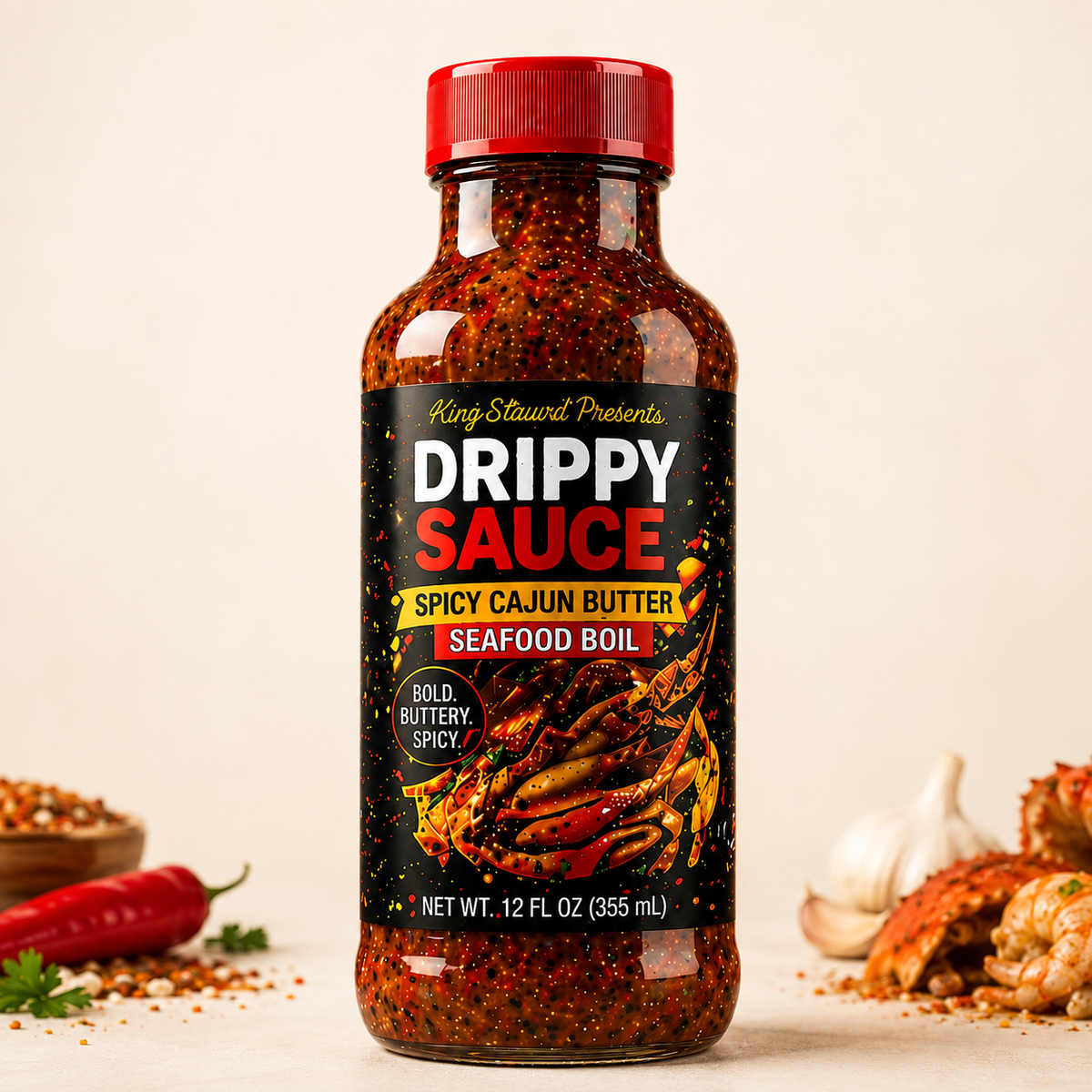 Drippy Sauce® Spicy Cajun Butter Seafood Boil Sauce
