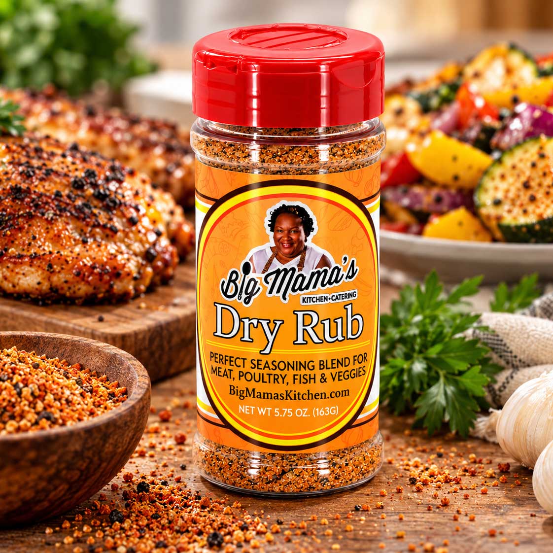 Big Mama's Dry Rub | Pack of 2 | 5.75 oz | Big Mama's Kitchen & Catering