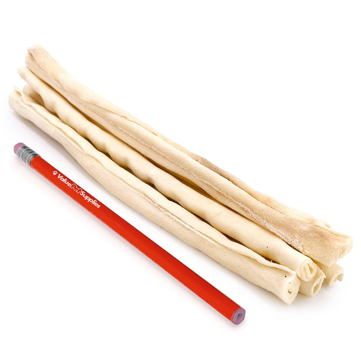 ValueBull USA Beef Rawhide Retriever Rolls for Dogs, Thin 10 Inch, 50 ct