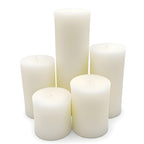 3 Inch White Beeswax Pillar Candles