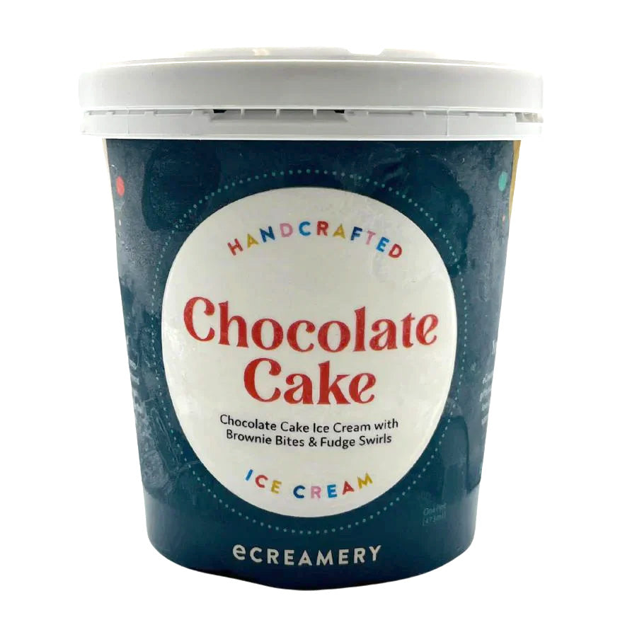 Chocolate Cake Ice Cream | Pack of 4 | One Pint | Shipping Included | eCreamery