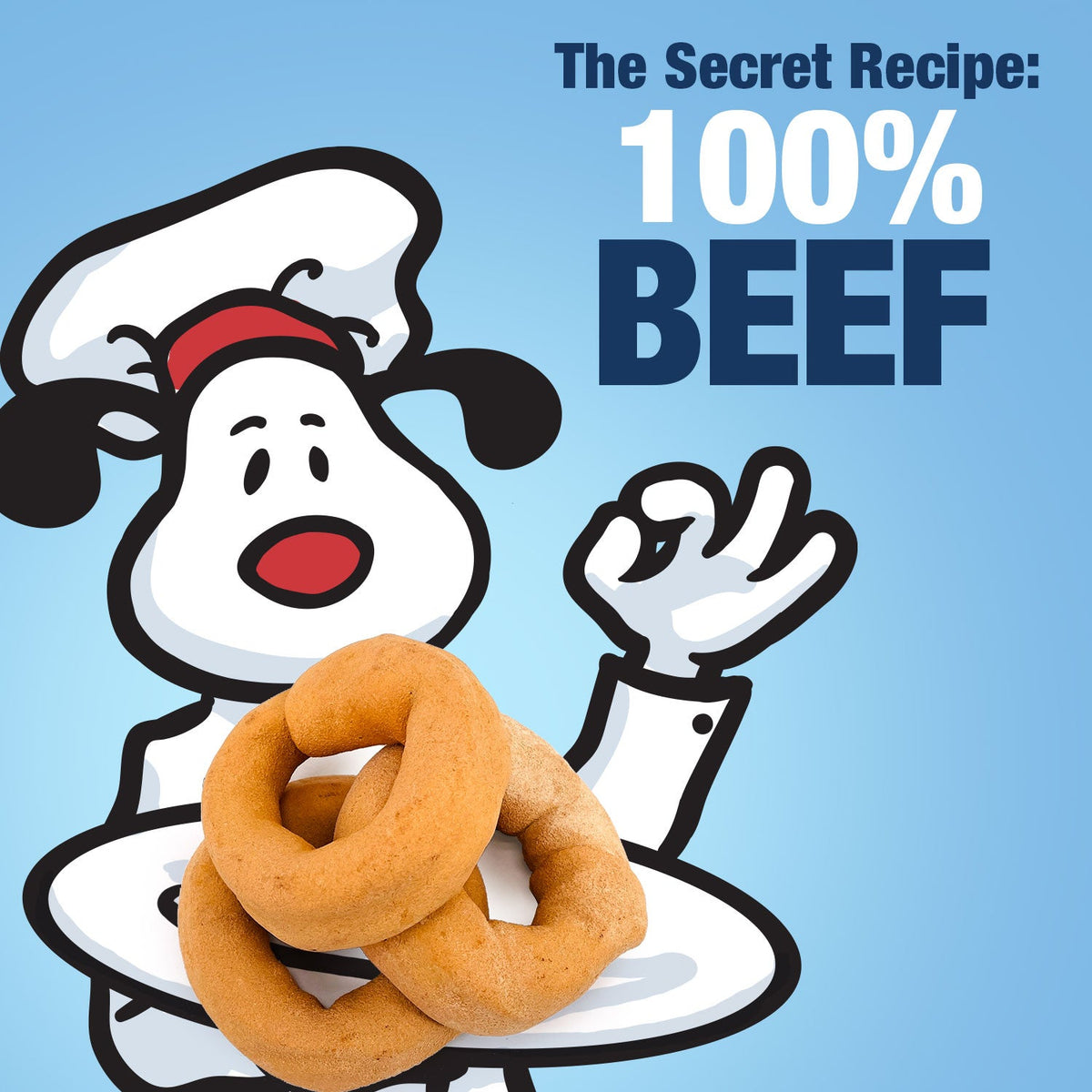 ValueBull USA Beef Rawhide Donut Ring Dog Chews, 10 Count