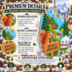 Mountain Camping RV And Campfire Resin Christmas Ornament