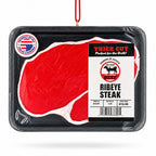 Thick Cut Ribeye Steak Butcher Tray Decor Resin Christmas Ornament