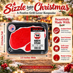 Thick Cut Ribeye Steak Butcher Tray Decor Resin Christmas Ornament