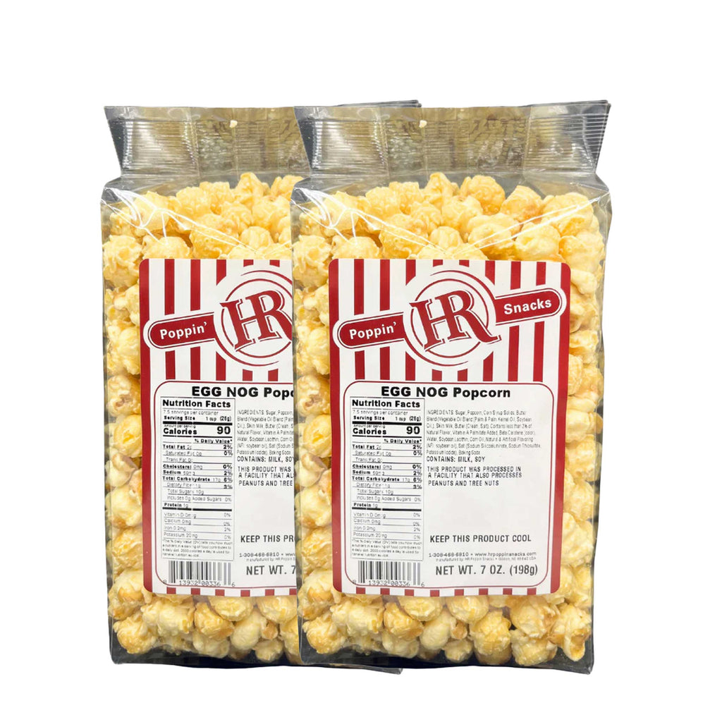 Egg Nog Popcorn | Pack of 2 | 7 oz | Pack of 2 | HR Poppin' Snacks
