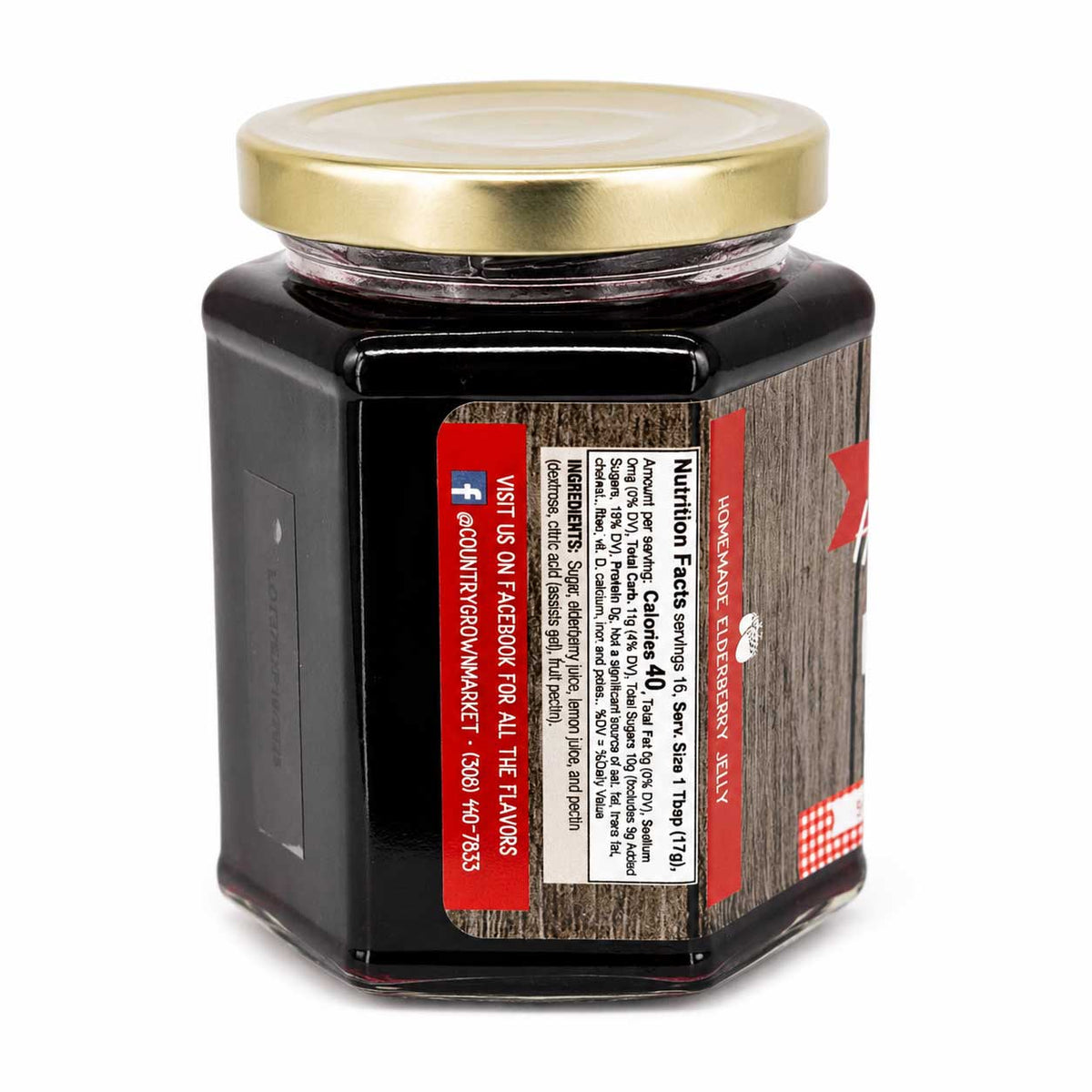 Elderberry Jelly | Pack of 4 | 9 oz | Nutt Family Jams & Jellies