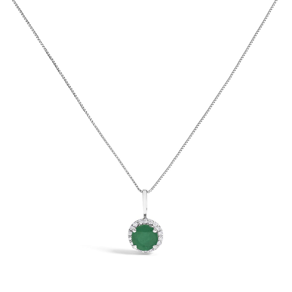 10K Gold Gemstone and 3/8 Cttw Diamond Halo Jewelry Set (Earrings, Pendant & Ring)