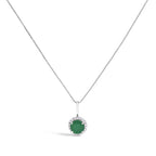 10K Gold Gemstone and 3/8 Cttw Diamond Halo Jewelry Set (Earrings, Pendant & Ring)