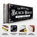 Beach House Personalized Sign III