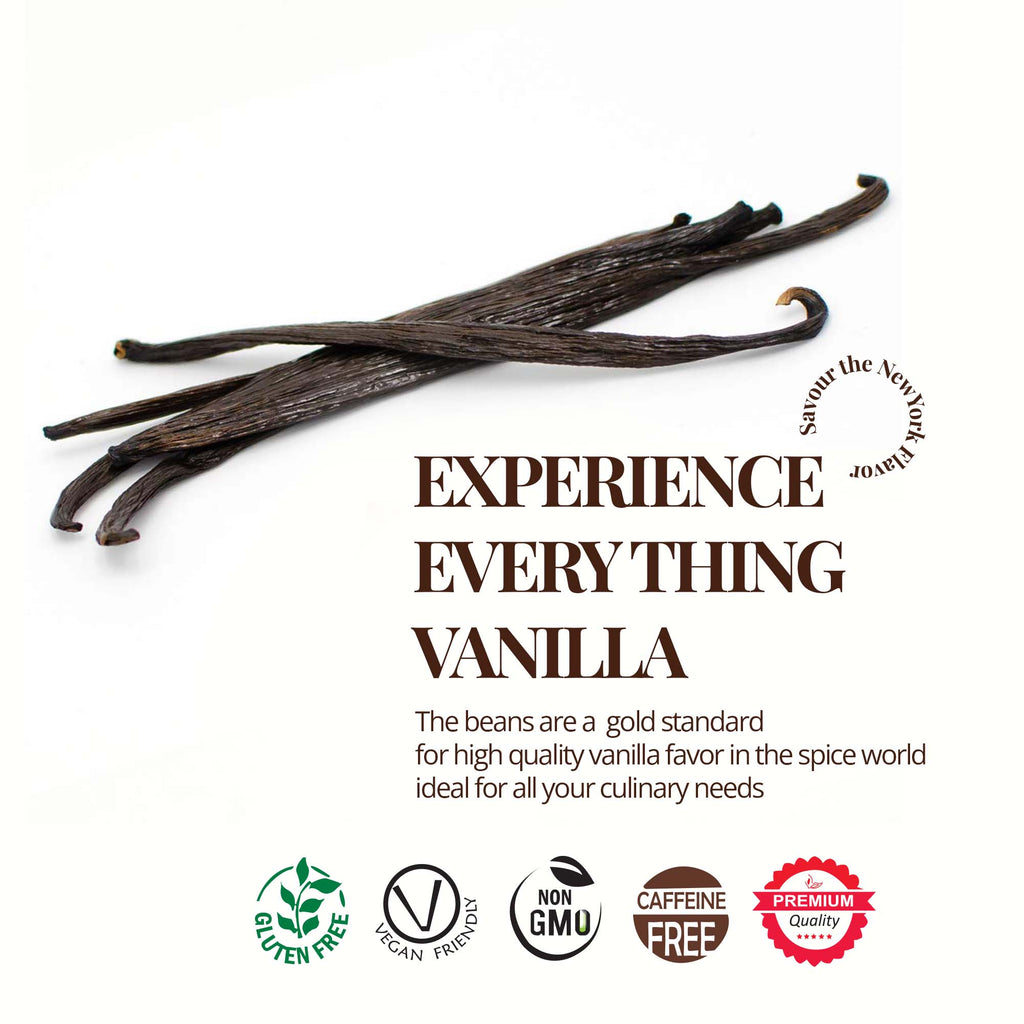 Grade A Vanilla Beans – Whole Vanilla Pods for Baking & Extract