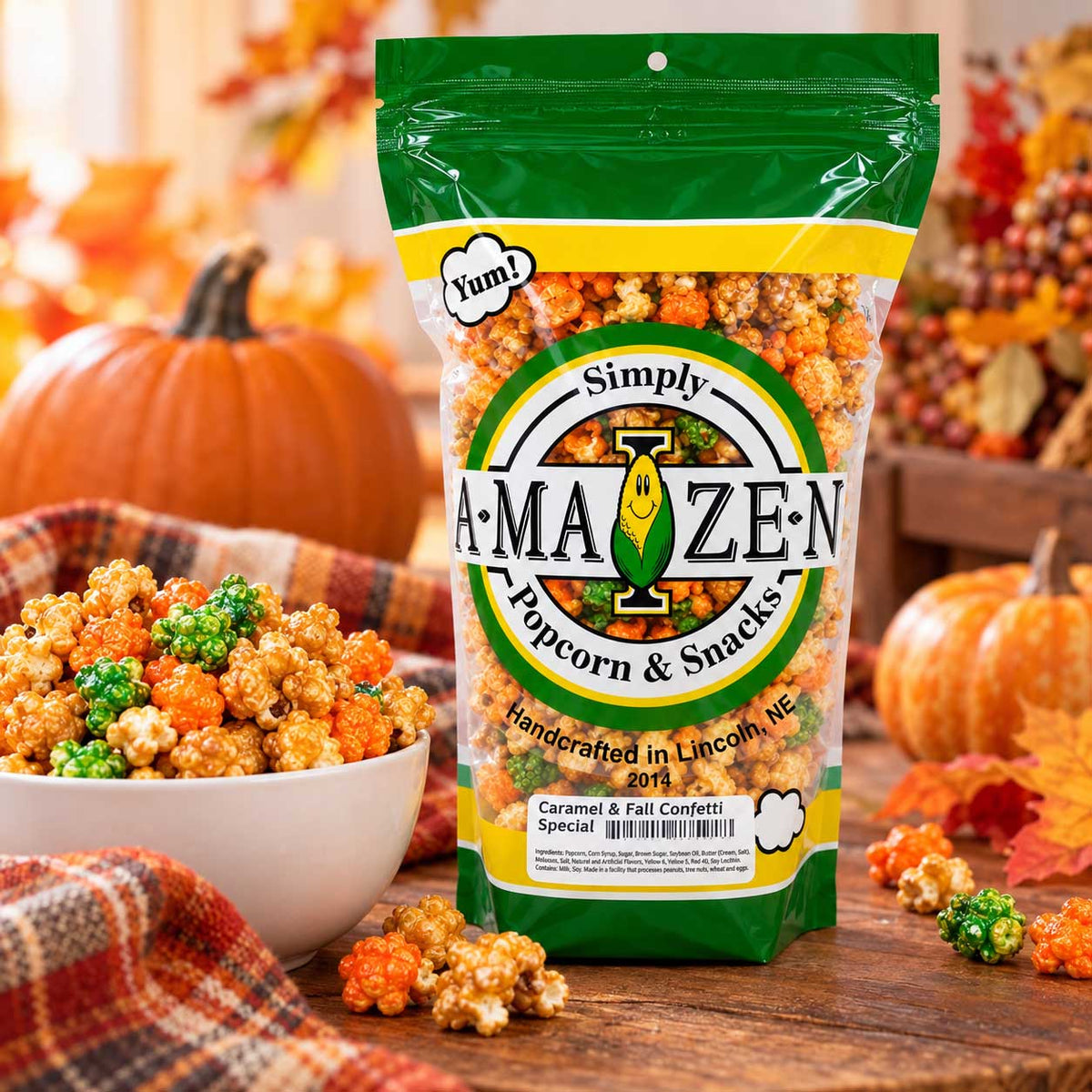 Simply A-Maize-N Caramel & Fall Confetti Popcorn | 10.5 oz | Market Reach