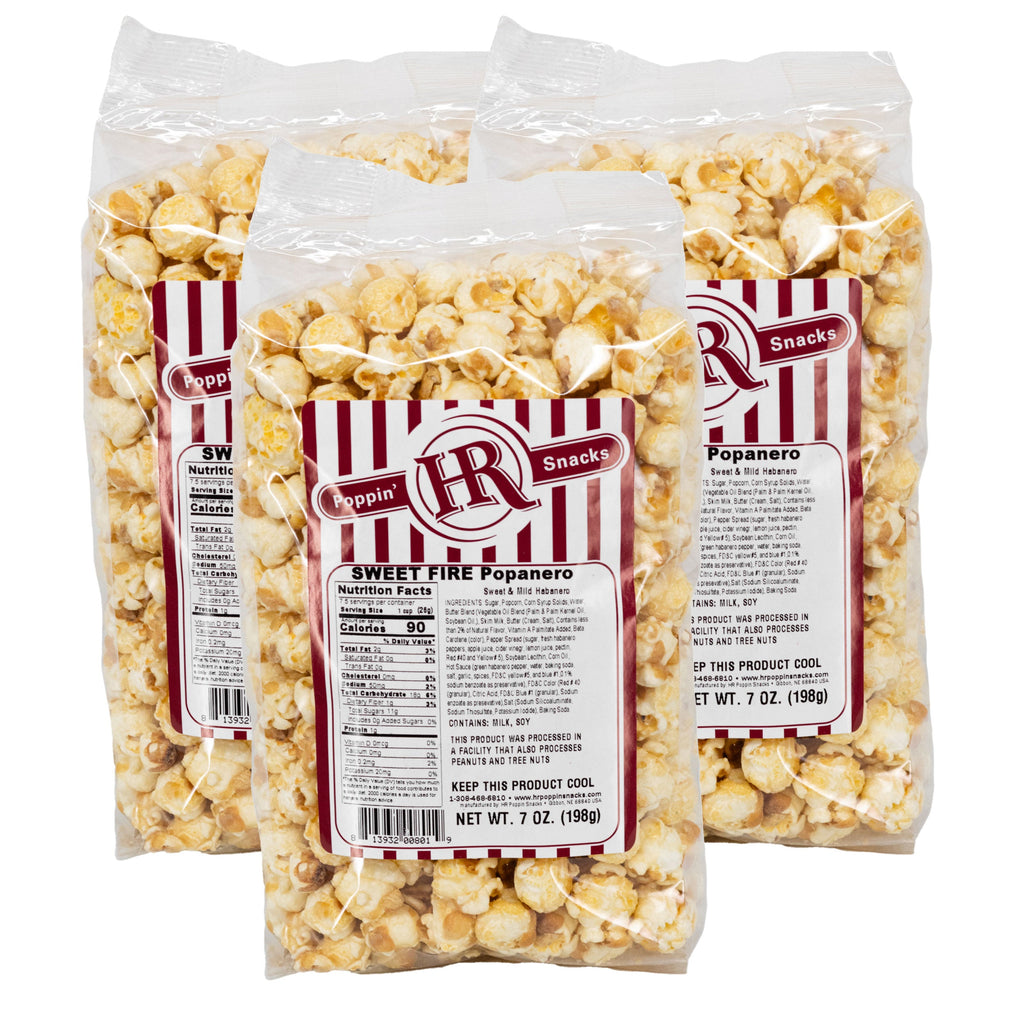 Sweet Maple Popcorn | Pack of 3 | 7 oz | HR Poppin' Snacks
