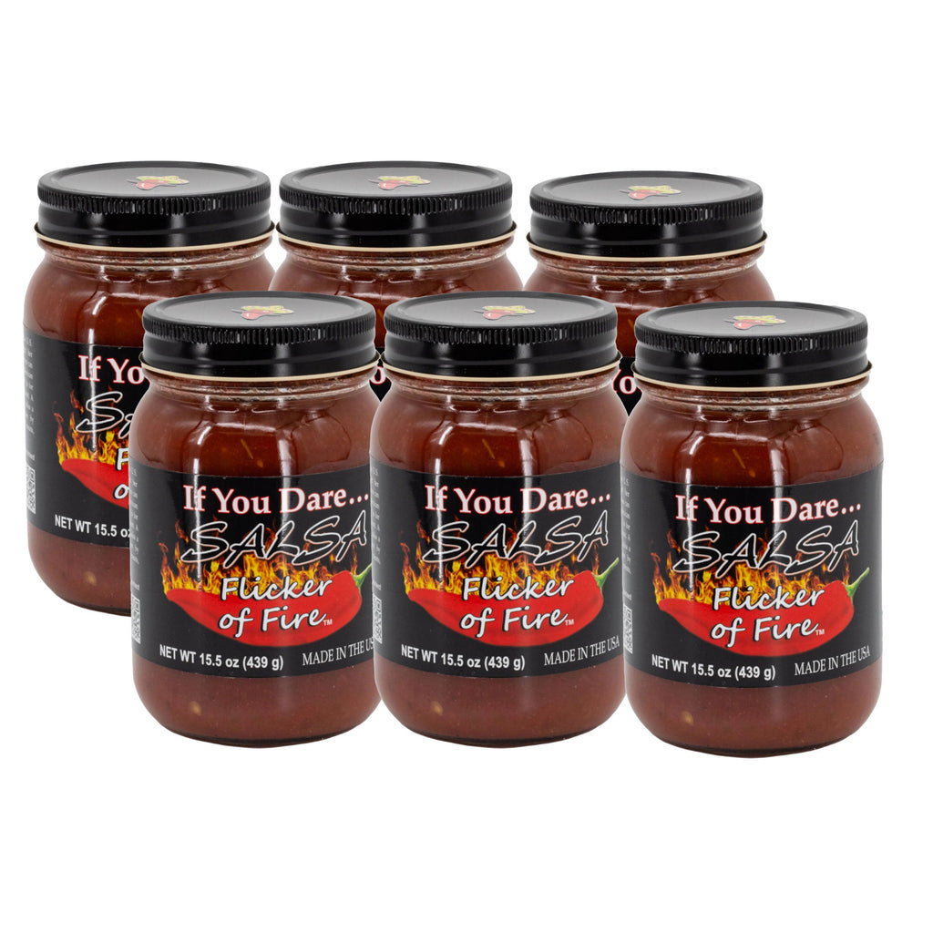 Flicker Of Fire Mild Salsa | Pack of 6 | 15.5 oz | If You Dare Foods