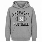 Youth Husker Football Grey Hoodie | Multiple Sizes | Blue 84