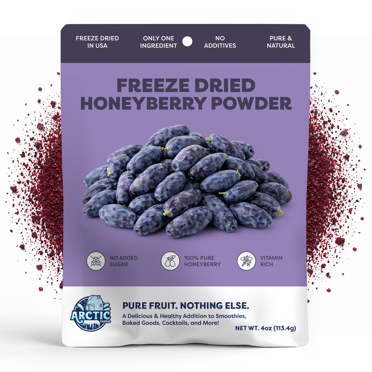 Freeze Dried Organic Honeyberry Powder