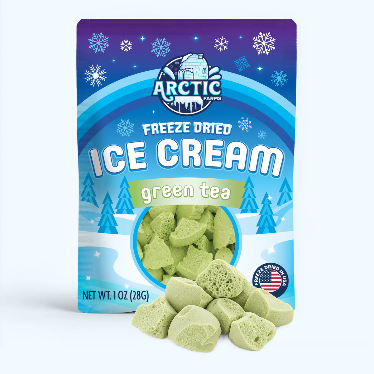 Freeze Dried Ice Cream That Does Not Melt (Bits) Green Tea