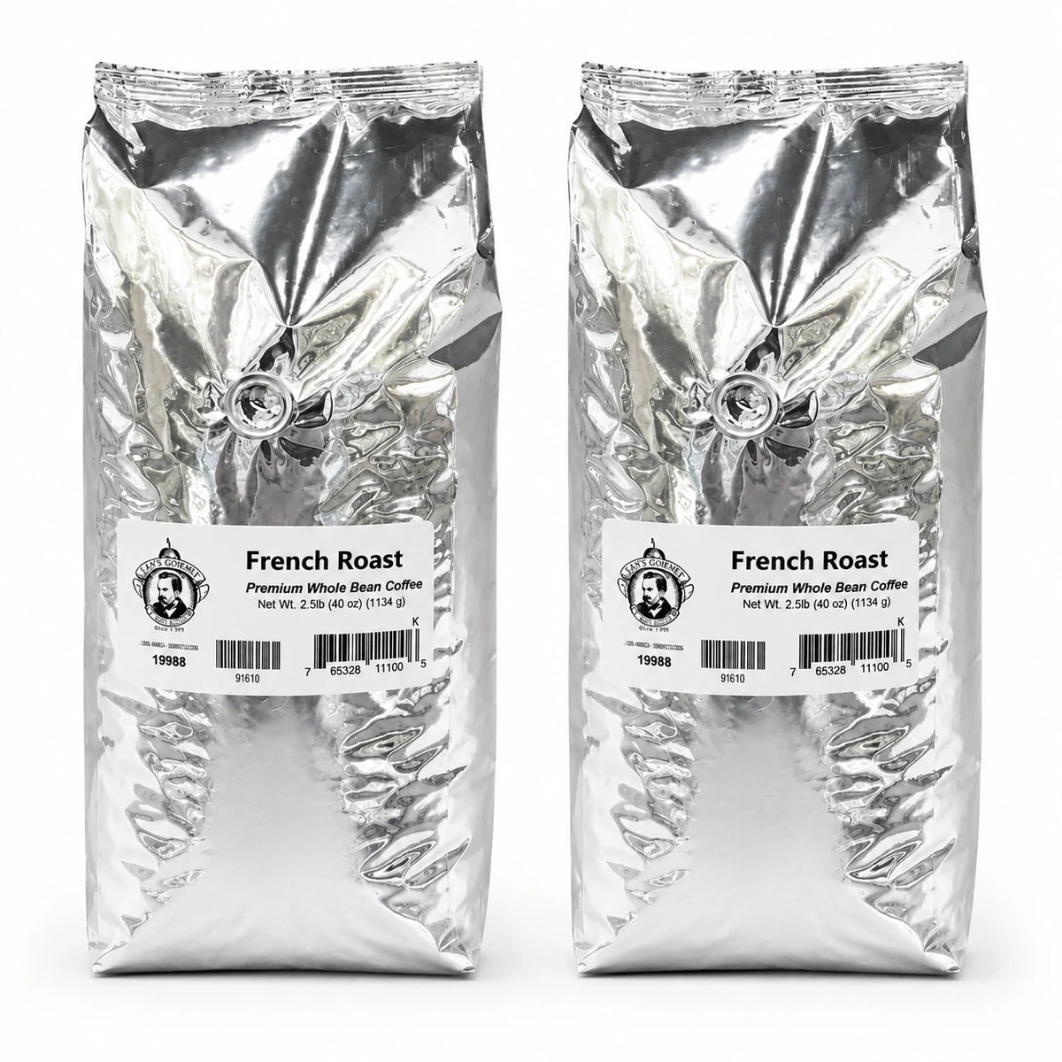 Pear's French Roast Whole Bean Coffee | Pack of 2 | 2.5 lb | Brenmar