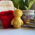 Snowman Beeswax Candle