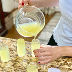 Glass Juice Shot Bottles Set
