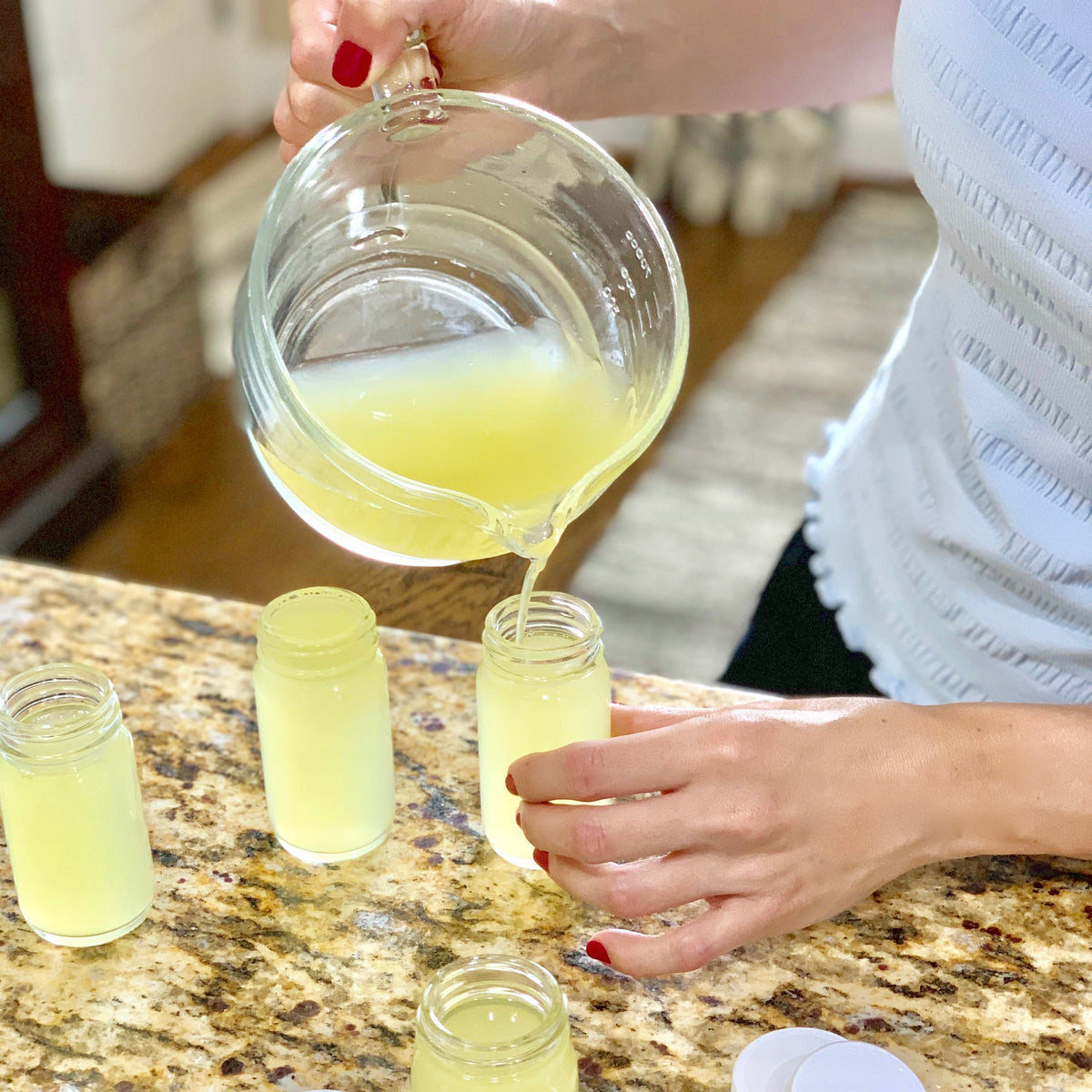 Glass Juice Shot Bottles Set