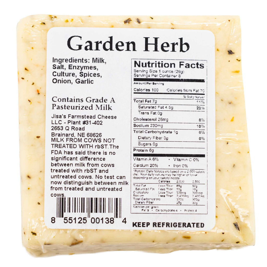 Cheese 6 Piece Sampler | Cheddar, Garden Herb, Havarti, Spinach & Artichoke, Caraway, Dill | Jisa's Farmstead Cheese