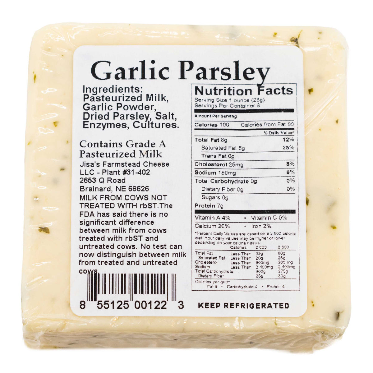 Cheese 6 Piece Sampler | Garlic Pepper, Dill, Havarti Bell, Tomato Basil, Garden Herb, Garlic Parsley | Jisa's Farmstead Cheese