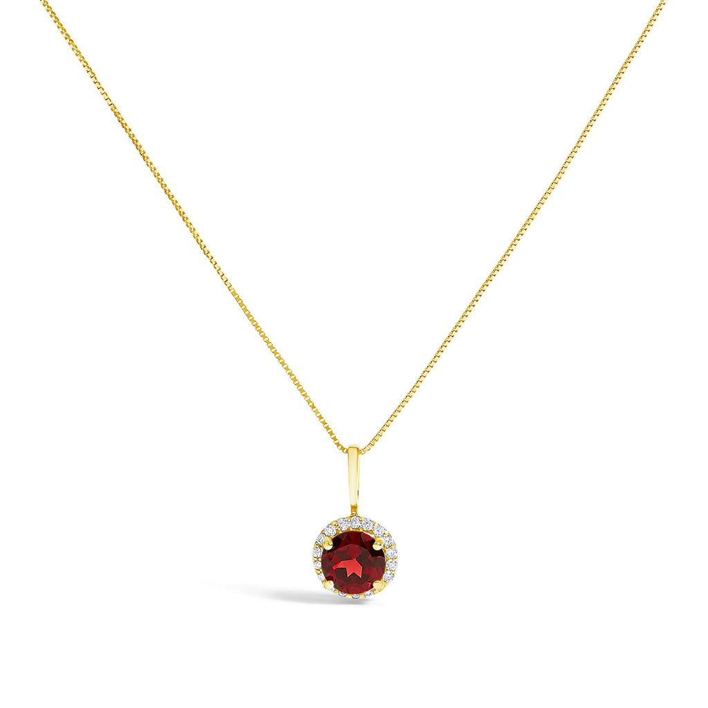 10K Gold Gemstone and 3/8 Cttw Diamond Halo Jewelry Set (Earrings, Pendant & Ring)