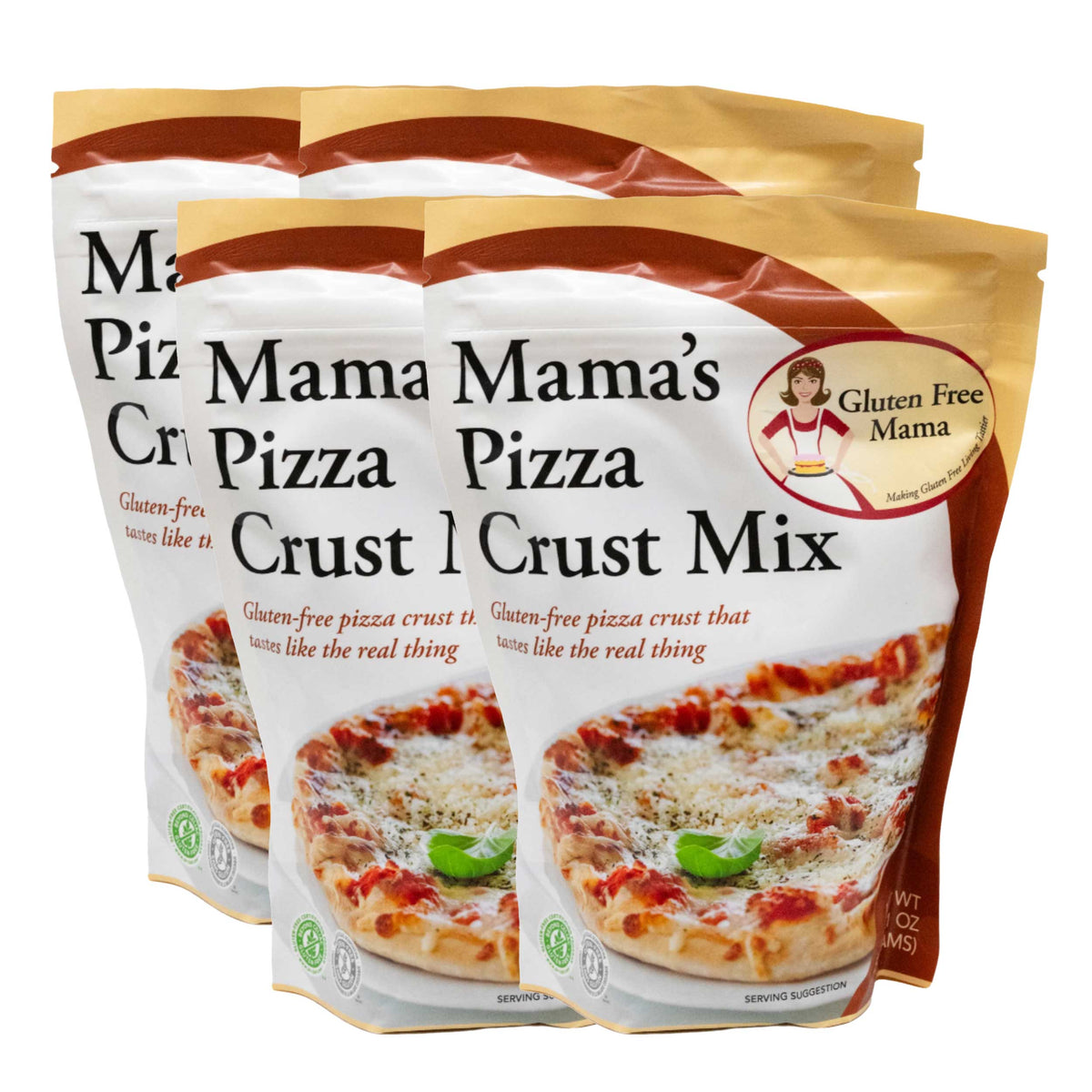 Gluten Free Pizza Crust Mix | Pack of 4 | 18 oz | Gluten Free Mama | 6058