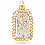 Vintage Gold Lace Clock Glass Christmas Ornament