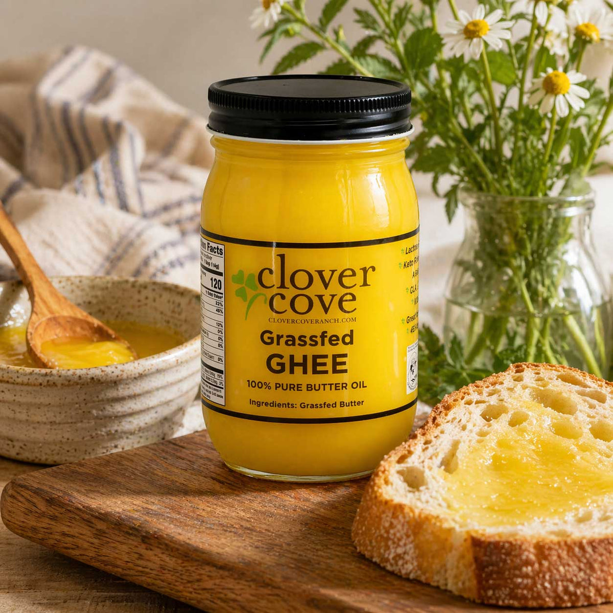 Grassfed Ghee | Pack of 2 | 16 oz | Clover Cove Ranch