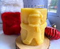 Gingerbread Man Pillar Beeswax Candle